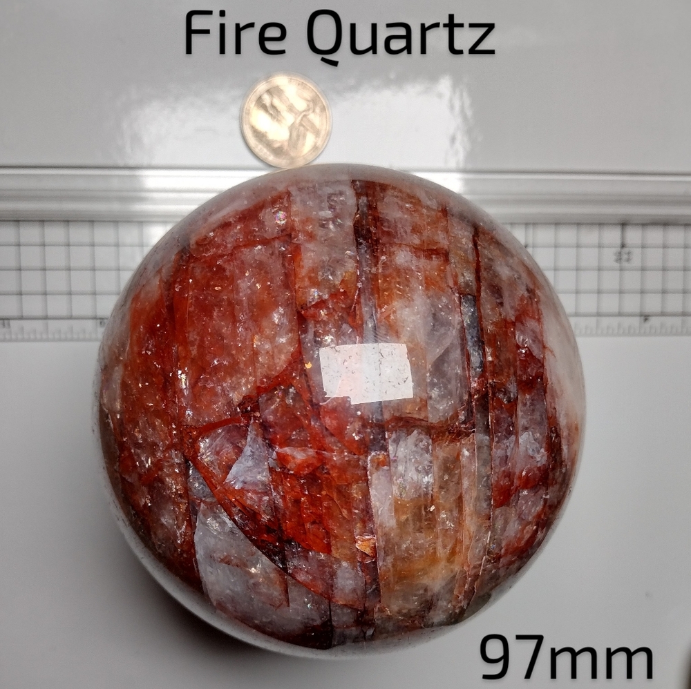 Fire Quartz Sphere